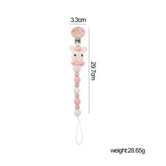 Handmade Crochet Bunny Pacifier Chain for Babies